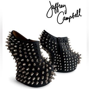 🖤 Jeffrey Campbell Shadow Platform Studded Heelless Shoes